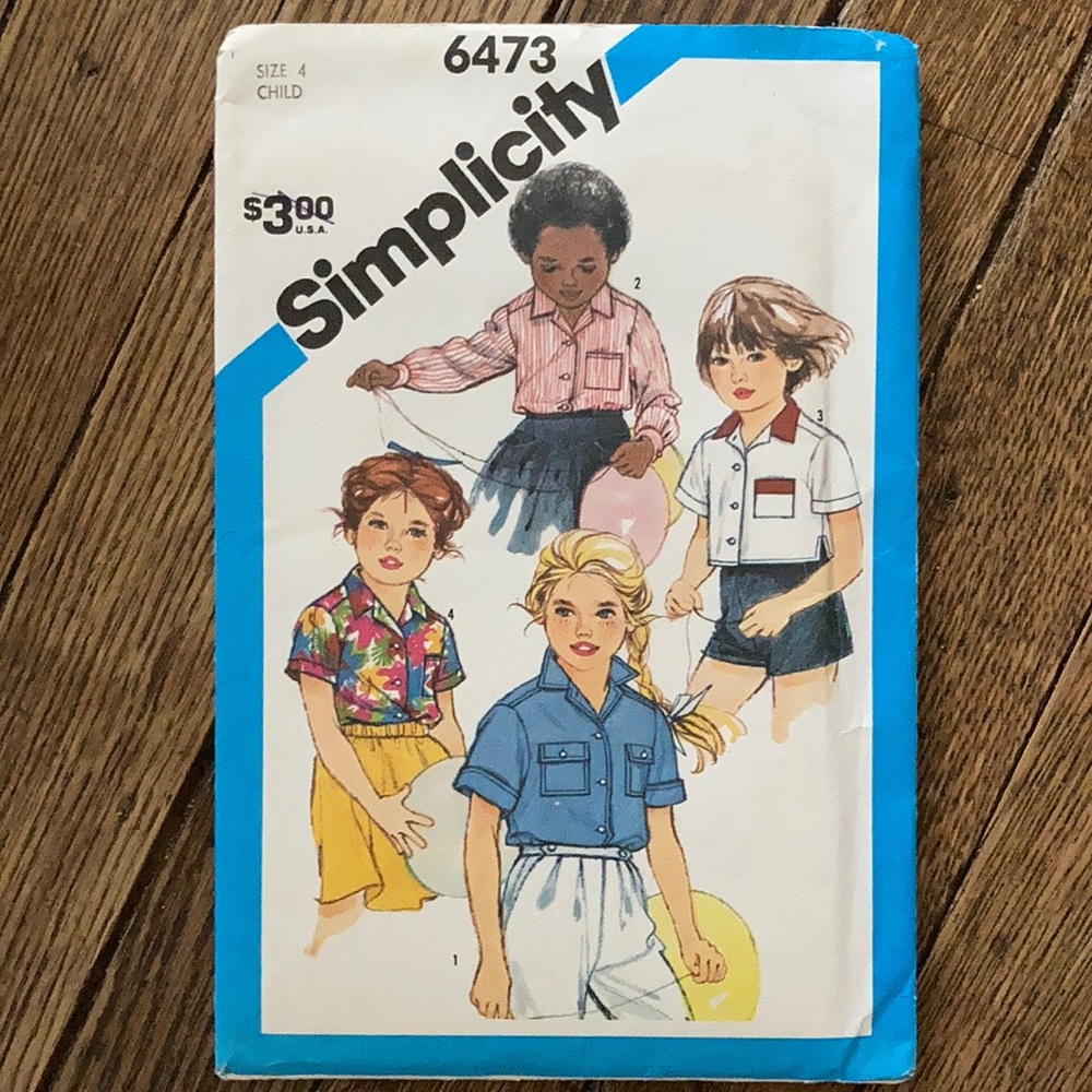 1986 Simplicity pattern size for child